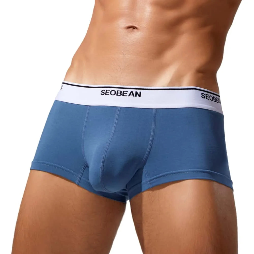 #PB Men's Cotton Underwear Boxers Solid Underwear - passionbarn.com