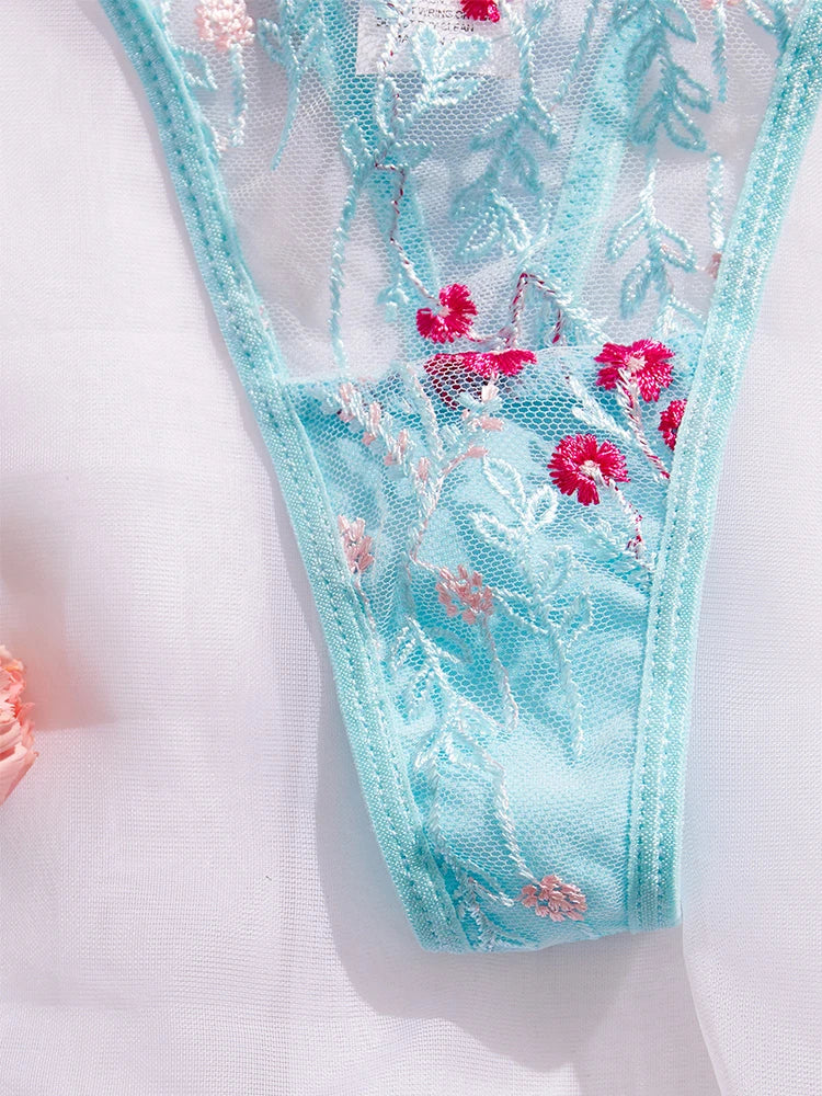 #PB Lingerie Fancy Embroidery Set - passionbarn.com
