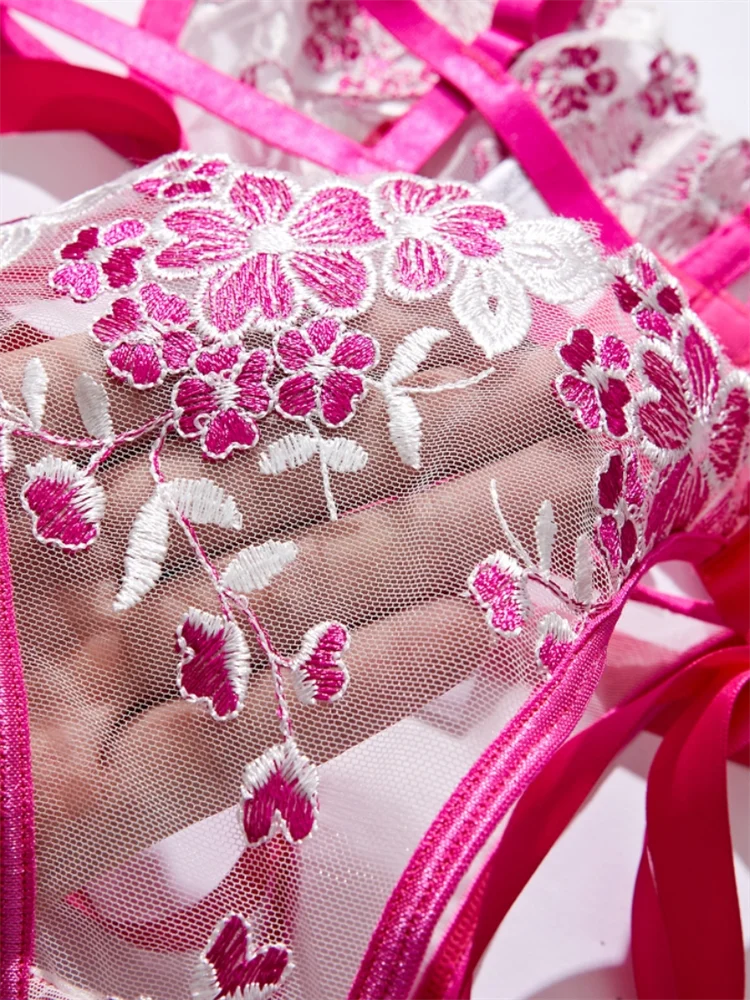 #PB Fancy Lingerie Embroidery Set - passionbarn.com