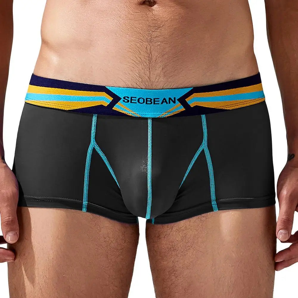 #PB Mens Boxers Ice Silk Breathable Underpants - passionbarn.com