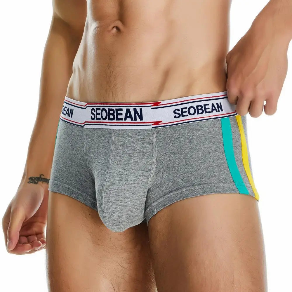 #PB Men's Boxers Briefs Breathable Cotton Underwear - passionbarn.com
