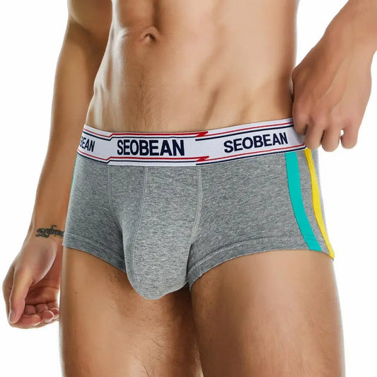 #PB Men's Boxers Briefs Breathable Cotton Underwear - passionbarn.com