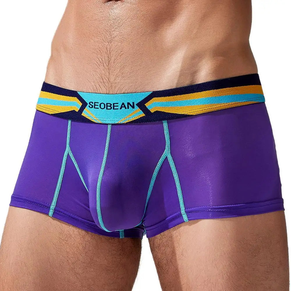 #PB Mens Boxers Ice Silk Breathable Underpants - passionbarn.com