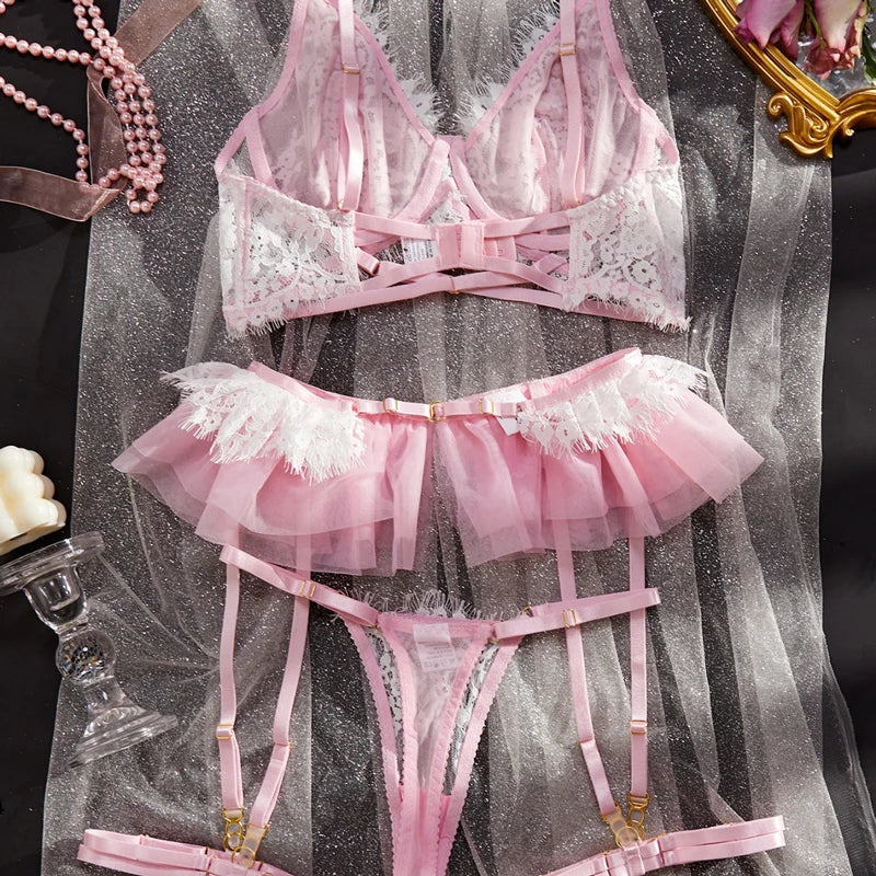 #PB Transparent Lingerie Super Set - passionbarn.com
