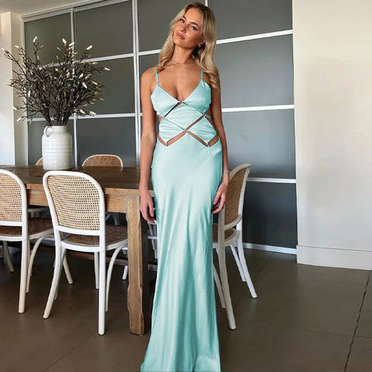 #PB Elegant Hollow Out Slip Dress - passionbarn.com