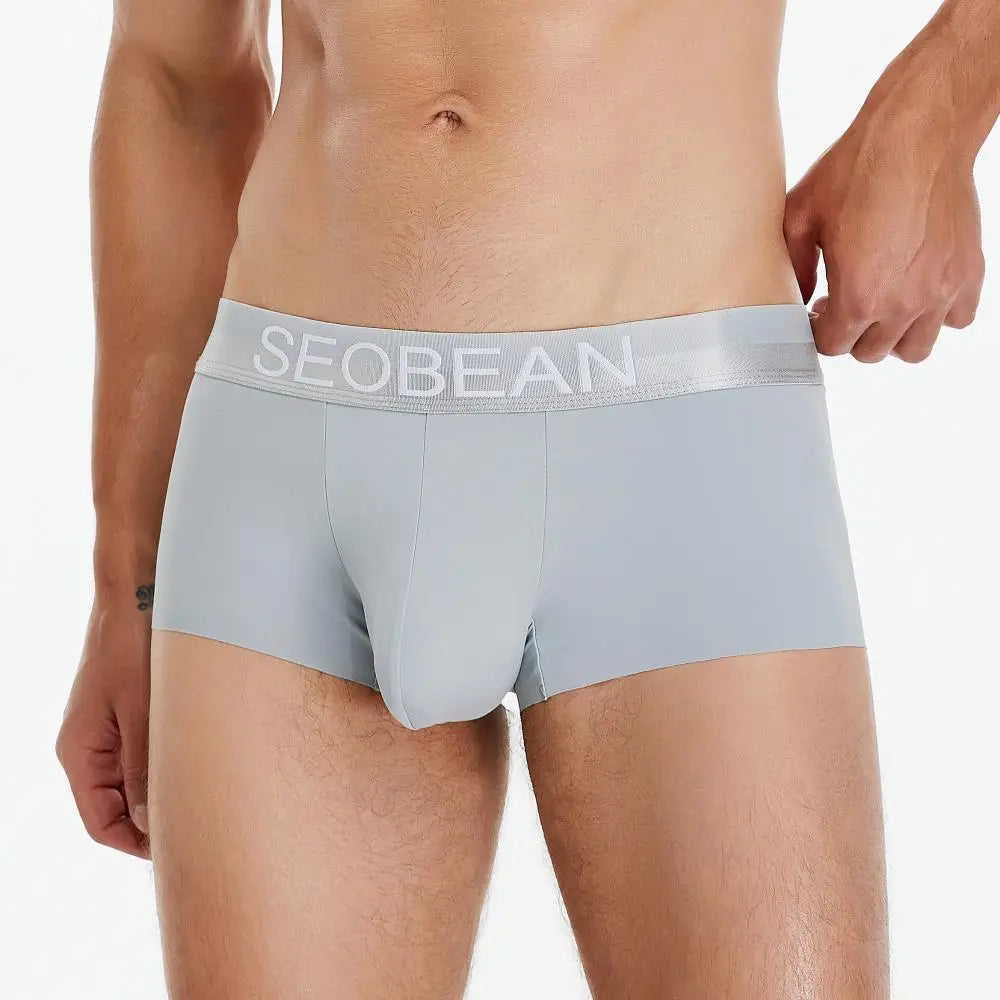 #PB Men's Boxers Ice Silk Cool Breathable Underwear Boxer Shorts - passionbarn.com