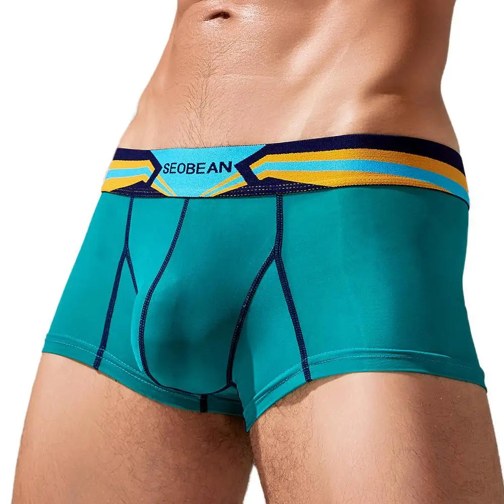 #PB Mens Boxers Ice Silk Breathable Underpants - passionbarn.com