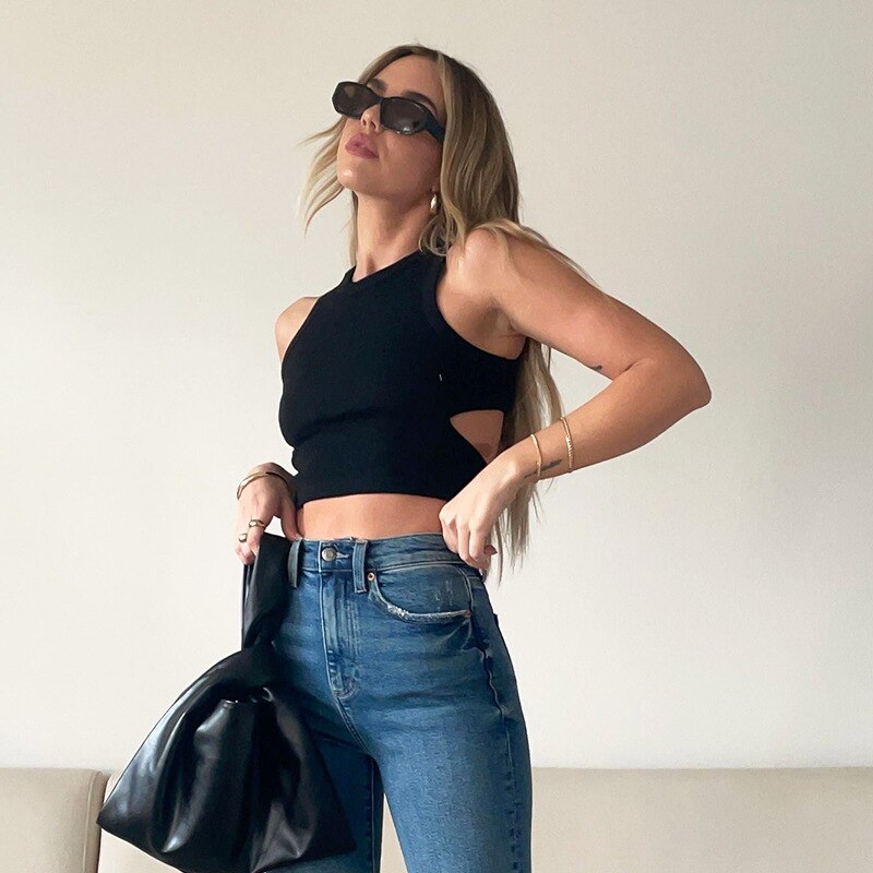 #PB Cut Out Cropped Top - passionbarn.com