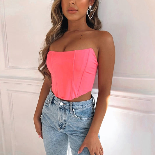 #PB Cryptographic Sleeveless Off Shoulder Velvet Corset - passionbarn.com