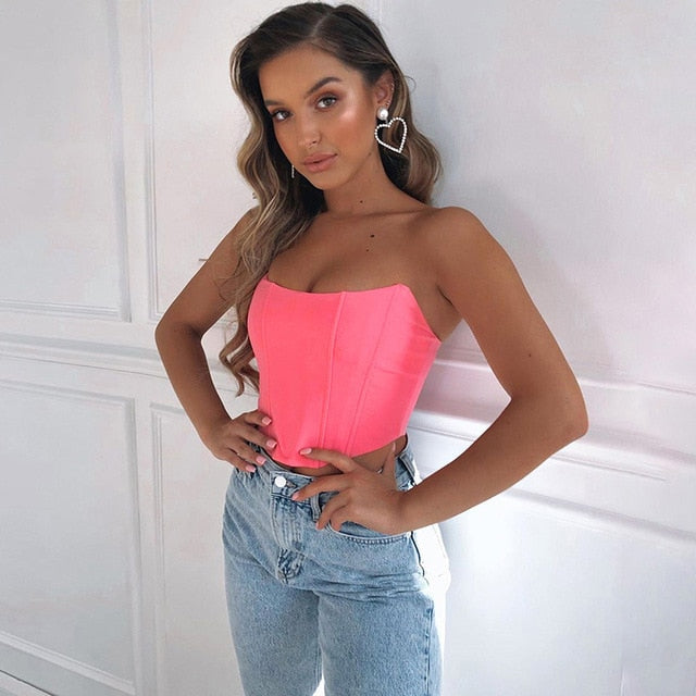 #PB Cryptographic Sleeveless Off Shoulder Velvet Corset - passionbarn.com