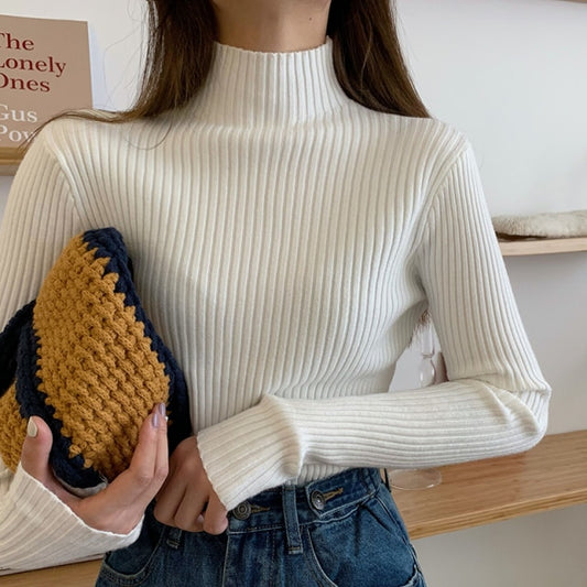 #PB Chic Long Sleeve Casual Turtleneck - passionbarn.com