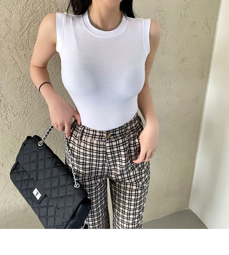 #PB Round Neck Ribbed Tank Top - passionbarn.com