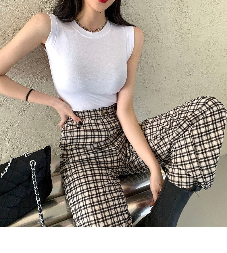 #PB Round Neck Ribbed Tank Top - passionbarn.com