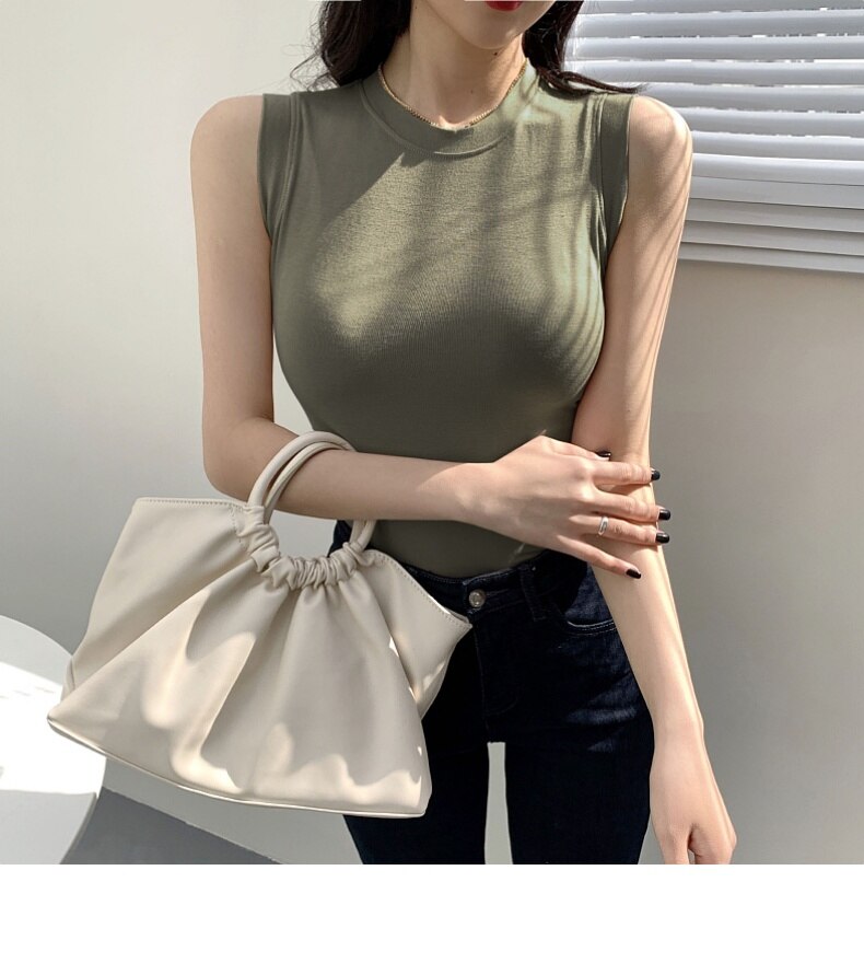 #PB Round Neck Ribbed Tank Top - passionbarn.com