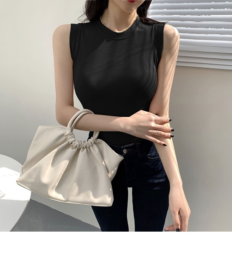 #PB Round Neck Ribbed Tank Top - passionbarn.com