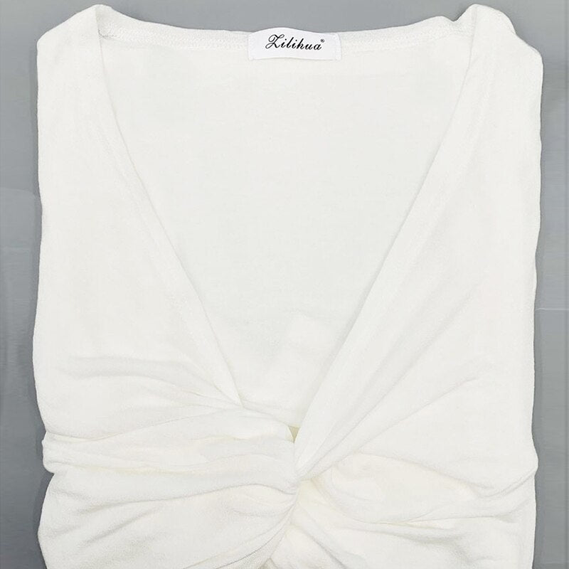 #PB Long Sleeve Shirring V-neck Top - passionbarn.com