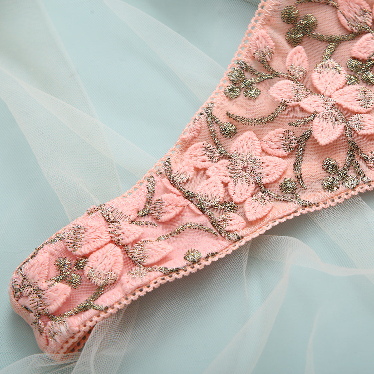 #PB Delicate Lingerie Floral 4-Piece Set - passionbarn.com